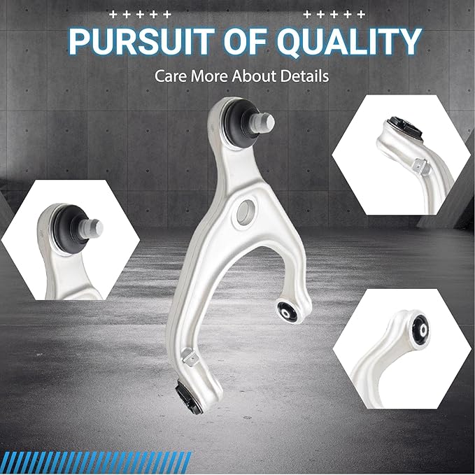 Front Upper and Lower Control Arm Compatible With 2016-2020 Tesla Model X Front Suspension Kit, Sway Bar Link Front, Outer & Inner Tie Rod End