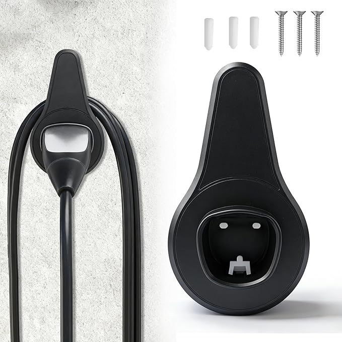 Tesla Car Charger Bracket,Suitable for Tesla Model 3/Y/S/X Charging Cable Wall Mount Bracket,Portable Electric Car Charger Accessory Cable Hook(Suitable for Indoor/Outdoor Use)