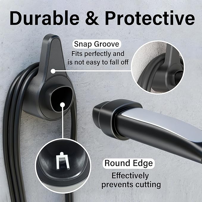 Tesla Car Charger Bracket,Suitable for Tesla Model 3/Y/S/X Charging Cable Wall Mount Bracket,Portable Electric Car Charger Accessory Cable Hook(Suitable for Indoor/Outdoor Use)