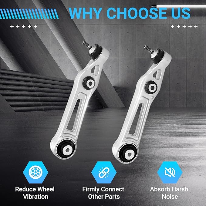 Front Upper and Lower Control Arm Compatible With 2016-2020 Tesla Model X Front Suspension Kit, Sway Bar Link Front, Outer & Inner Tie Rod End