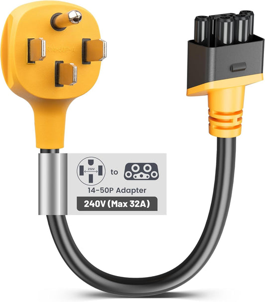 NEMA 14-50 Adapter for Tesla Gen 2 & 3 Mobile Charger, 32Amp 250V, 14-50P Adapter Gen II Mobile Connector for Tesla Motors Model 3/Y/S/X to Charge at Ev/Rv/Generator 240/250V Outlet