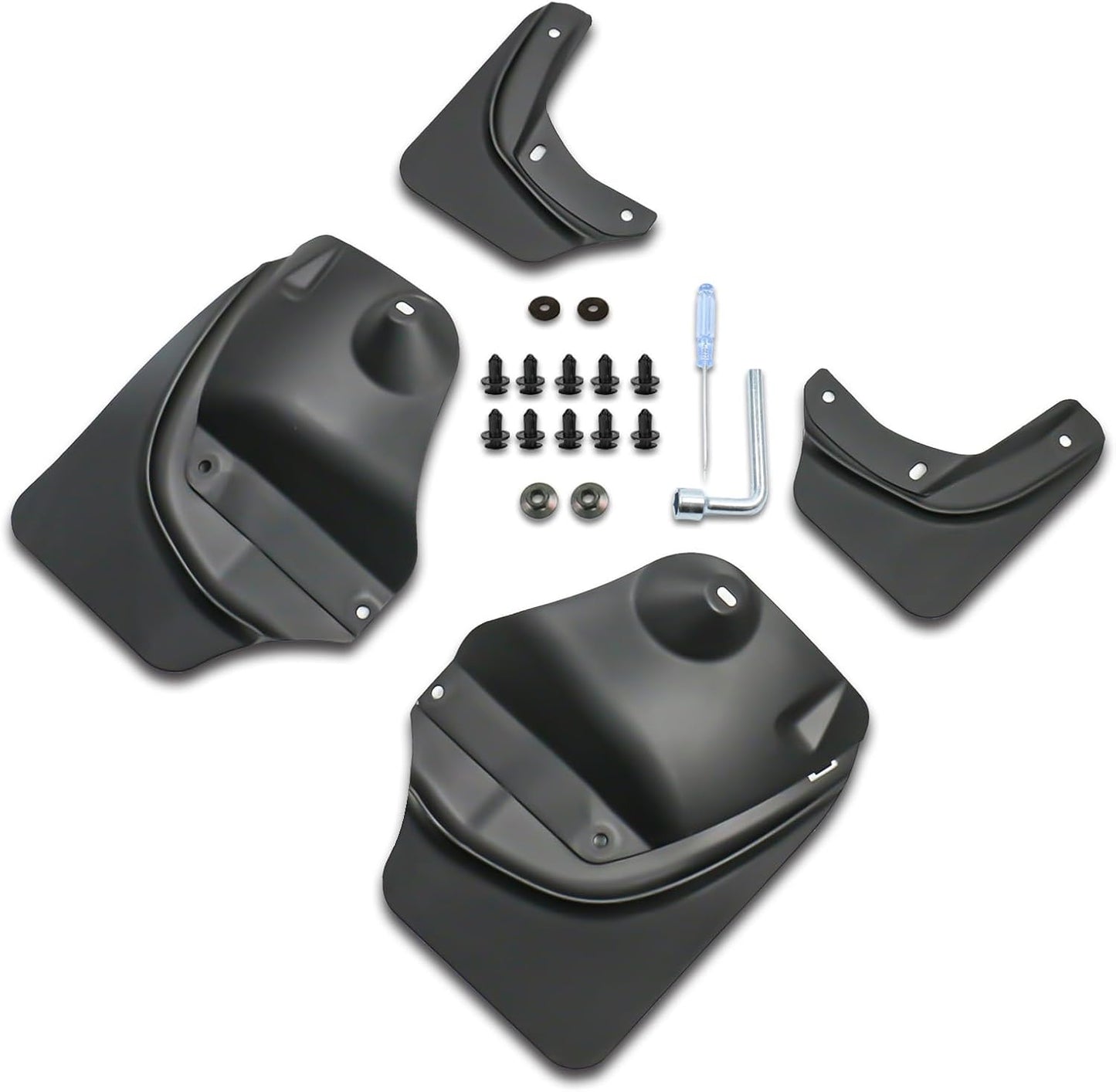 2025 2026 Mud Flaps for New Tesla Model Y Juniper [No Drilling, Protect Paint] 4Pcs PP+TPE Flexible Splash Guards, All-Weather Fender Guards Accessories