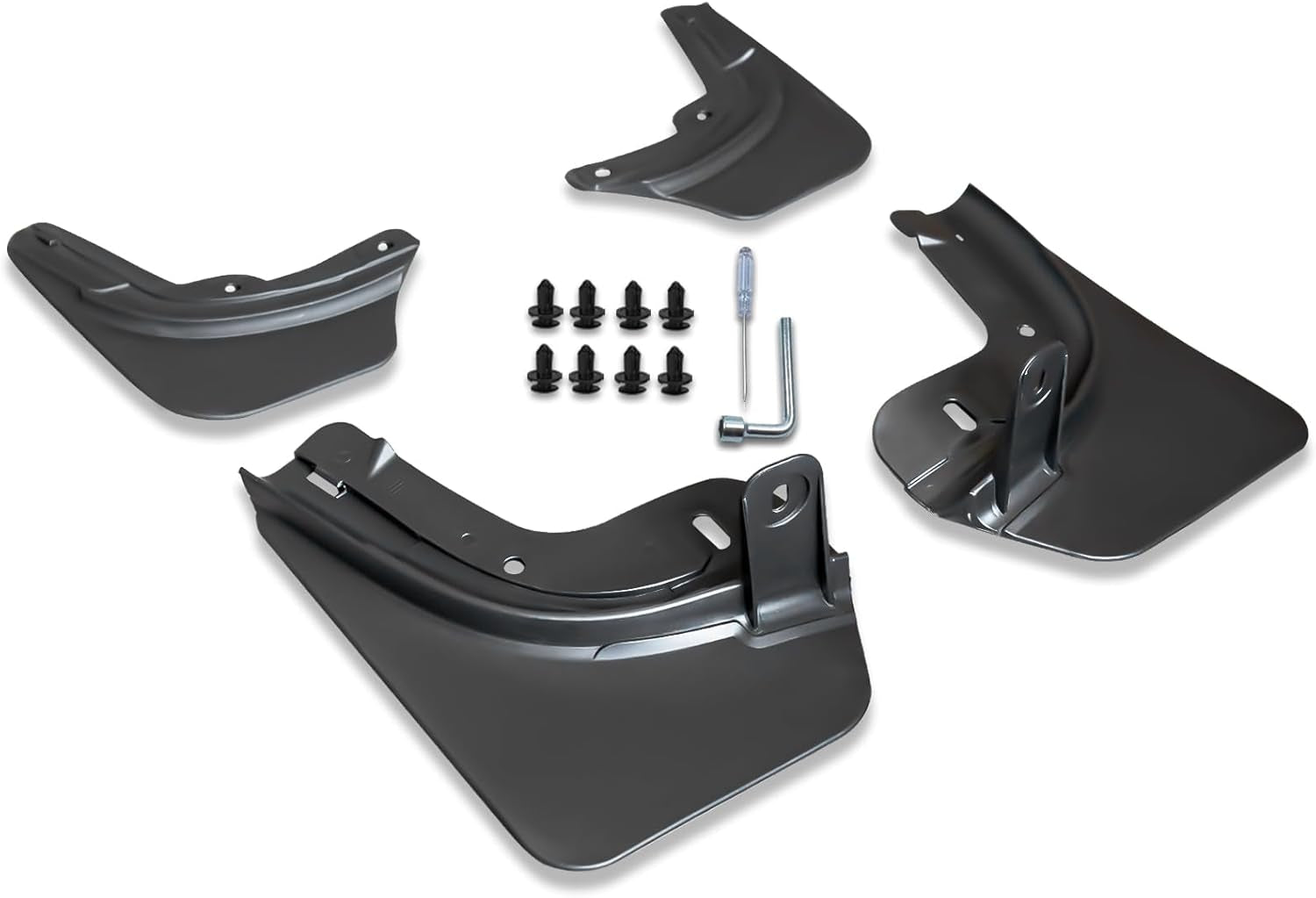 2025 2026 Mud Flaps for New Tesla Model Y Juniper [No Drilling, Protect Paint] 4Pcs PP+TPE Flexible Splash Guards, All-Weather Fender Guards Accessories